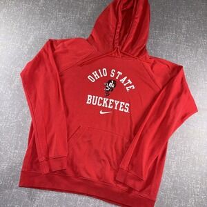 Ohio State Buckeyes Hoodie Sweatshirt Mens Medium Red NCAA College Football Nike